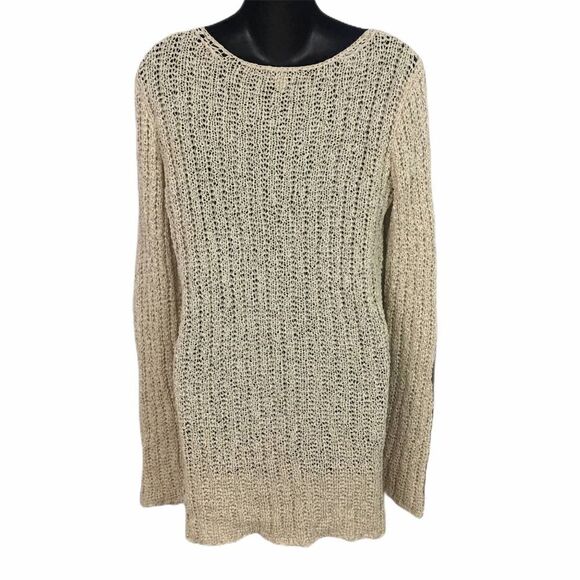 INC International Concepts  Crochet Rainbow Foil Tunic Sweater Large Crew Neck - Picture 6 of 8